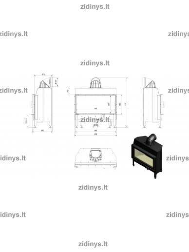 Židinys KRATKI Nadia 14 kw 4 Židinys KRATKI Nadia 14 kw 4