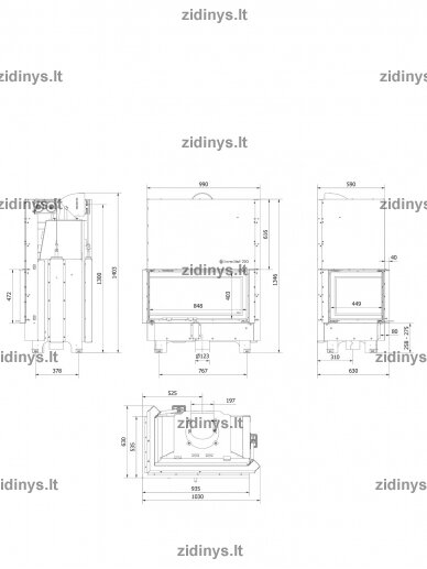 Židinys KRATKI Nadia /L/BS/G 14 kw 5 Židinys KRATKI Nadia /L/BS/G 14 kw 5