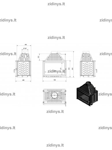 Židinys KRATKI Oliwia 16 kw 2 Židinys KRATKI Oliwia 16 kw 2