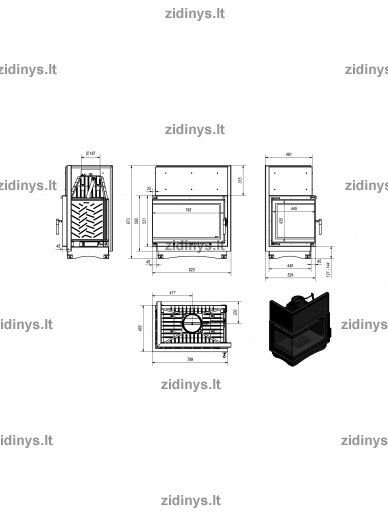 Židinys KRATKI Oliwia /L/BS/Deco 4 Židinys KRATKI Oliwia /L/BS/Deco 4