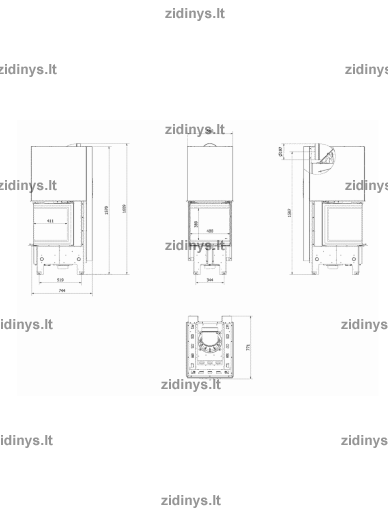 Židinys KRATKI Regnor 500/500 3 Židinys KRATKI Regnor 500/500 3