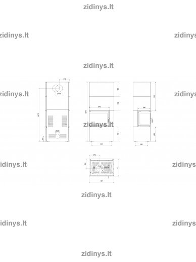 Židinys KRATKI Simple 8 L/BS Box juodas 5 Židinys KRATKI Simple 8 L/BS Box juodas 5
