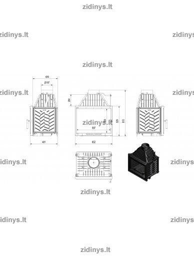 Židinys KRATKI Zuzia Deco 16 kw 2 Židinys KRATKI Zuzia Deco 16 kw 2