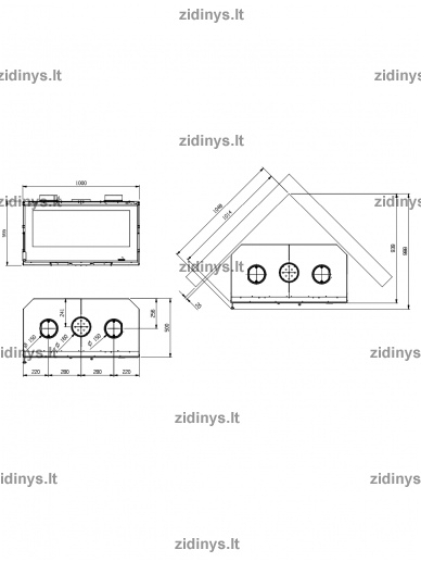 Židinys NORDICA 100 Crystal - Ventilato 1
