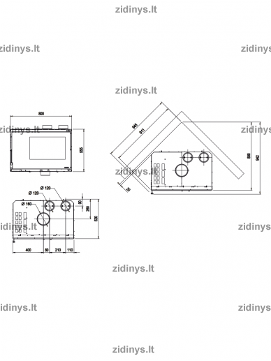 Židinys NORDICA 80 High Pressure 2 Židinys NORDICA 80 High Pressure 2