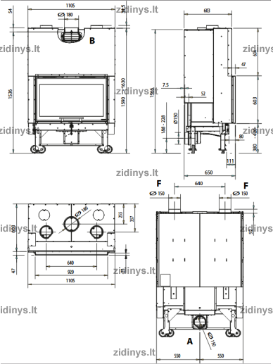 Židinys NORDICA Monoblocco 90 PA 2 Židinys NORDICA Monoblocco 90 PA 2