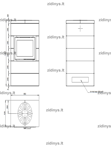 Židinys su apdaila Jotul FS 175 2 Židinys su apdaila Jotul FS 175 2