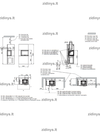 Židinys su apdaila Jotul FS 520 FR 1