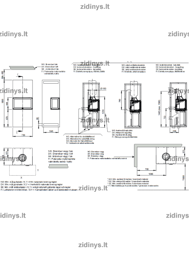 Židinys su apdaila Jotul FS 620 2 Židinys su apdaila Jotul FS 620 2