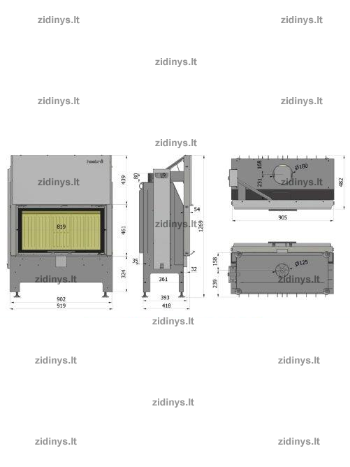 Židinys Heatro 81H 3 Židinys Heatro 81H 3