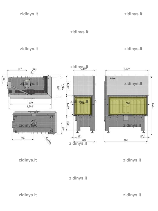 Židinys Heatro 81PH 3 Židinys Heatro 81PH 3