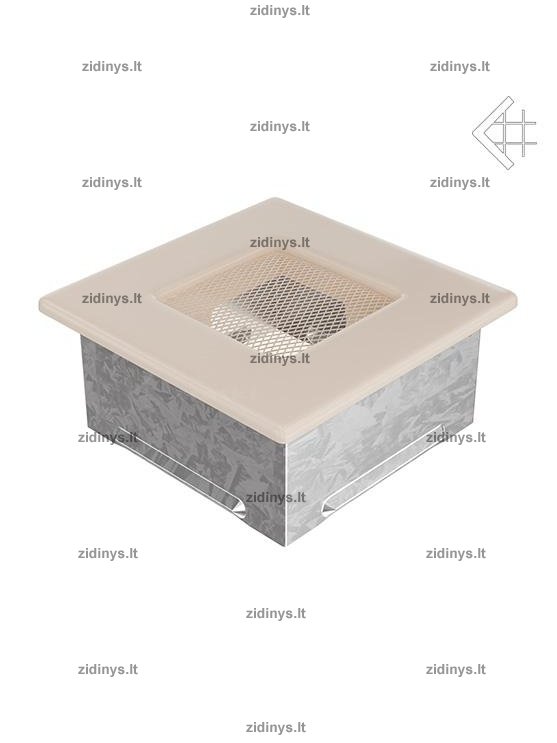 Židinio grotelės 11 x 11 kreminės 1 Židinio grotelės 11 x 11 kreminės 1