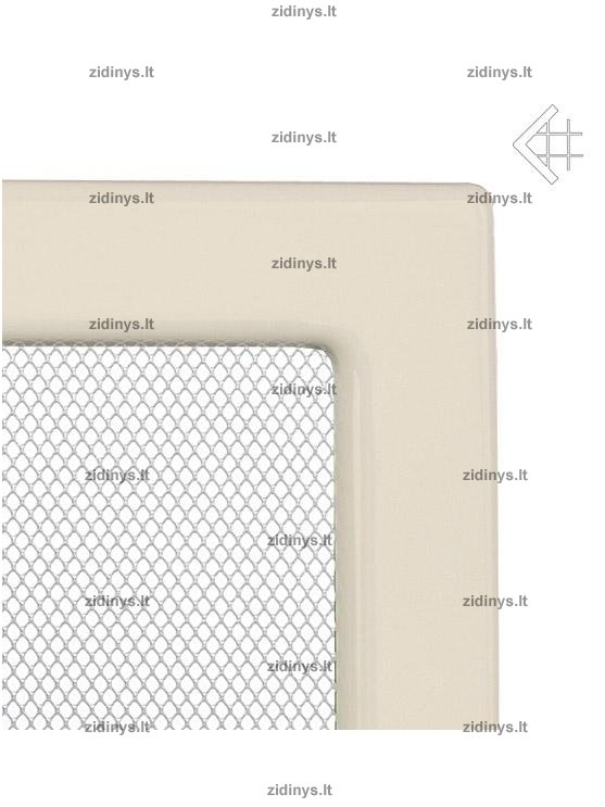 Židinio grotelės 11 x 11 kreminės 2 Židinio grotelės 11 x 11 kreminės 2