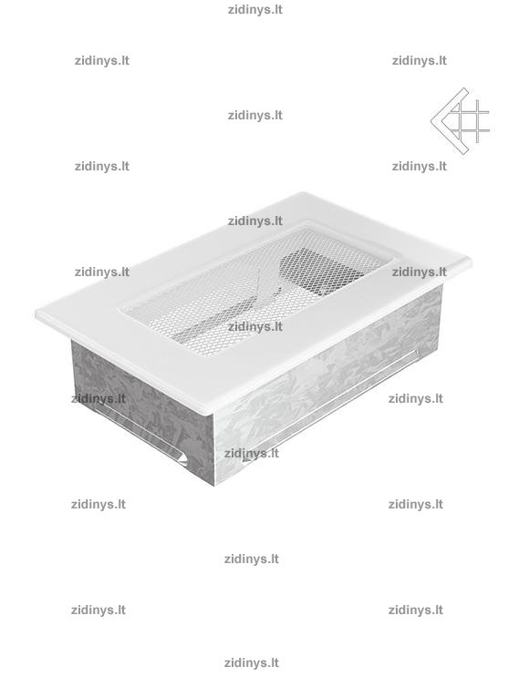 Židinio grotelės 11 x 17 baltos 1