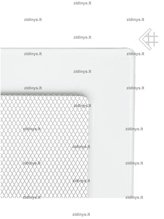 Židinio grotelės 11 x 24 baltos 2 Židinio grotelės 11 x 24 baltos 2