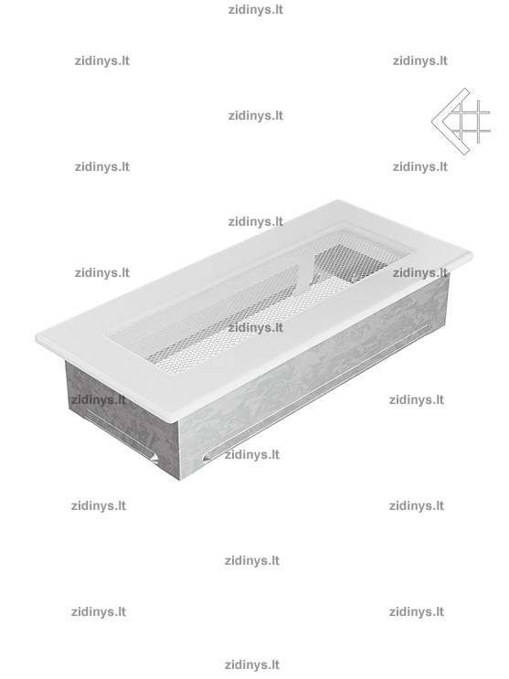Židinio grotelės 11 x 24 baltos 1 Židinio grotelės 11 x 24 baltos 1