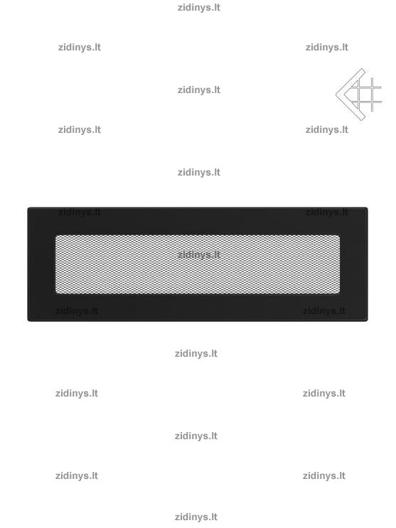 Židinio grotelės 11 x 32 juodos Židinio grotelės 11 x 32 juodos
