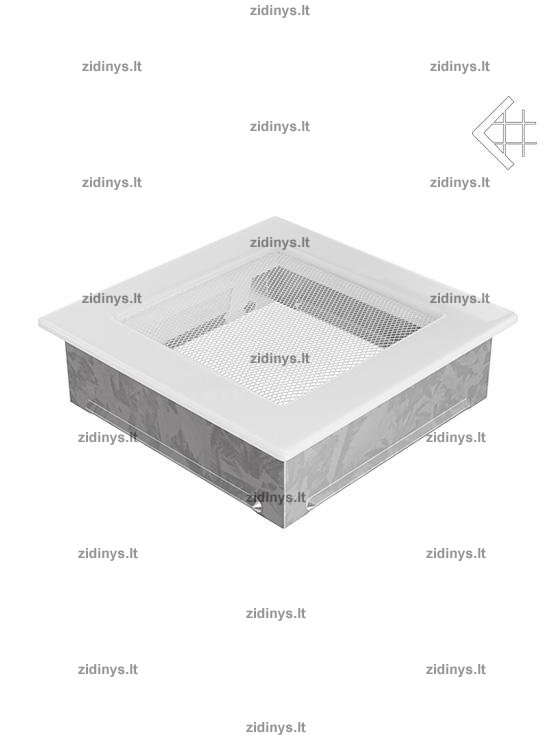 Židinio grotelės 17 x 17 baltos 1