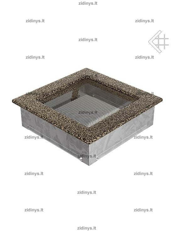 Židinio grotelės 17 x 17 juodai auksinės 1 Židinio grotelės 17 x 17 juodai auksinės 1