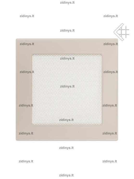 Židinio grotelės 17 x 17 kreminės Židinio grotelės 17 x 17 kreminės