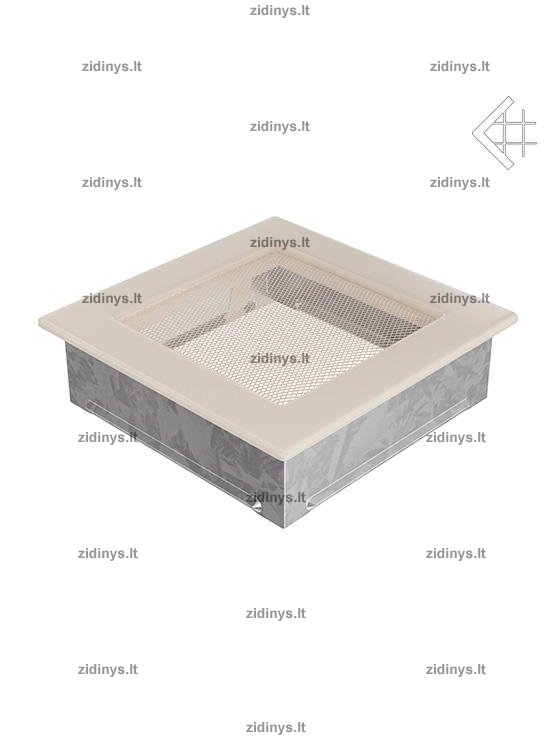 Židinio grotelės 17 x 17 kreminės 1 Židinio grotelės 17 x 17 kreminės 1