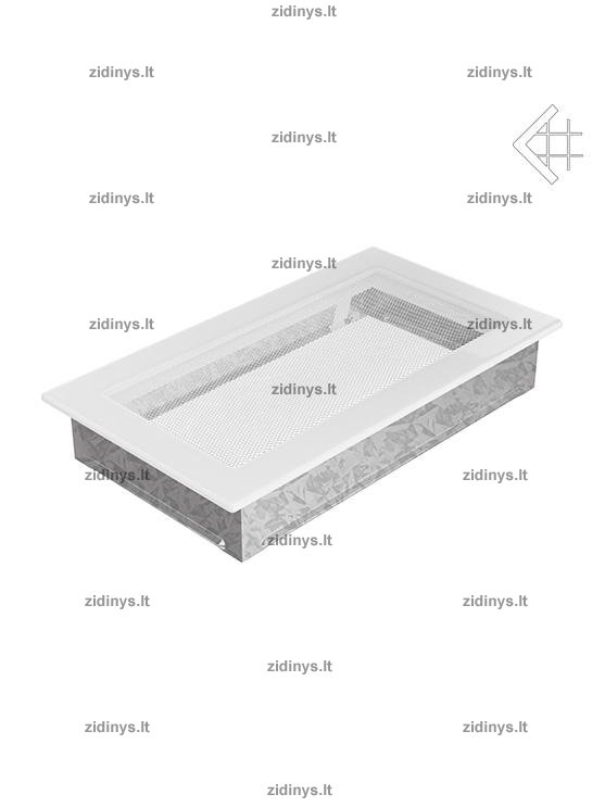 Židinio grotelės 17 x 30 baltos 1 Židinio grotelės 17 x 30 baltos 1