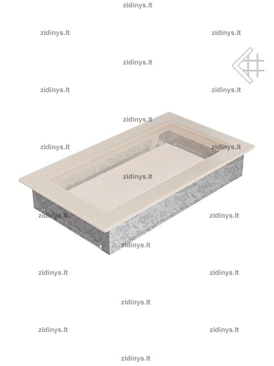 Židinio grotelės 17 x 30 kreminės 1 Židinio grotelės 17 x 30 kreminės 1