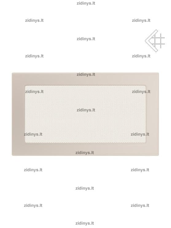 Židinio grotelės 17 x 30 kreminės Židinio grotelės 17 x 30 kreminės