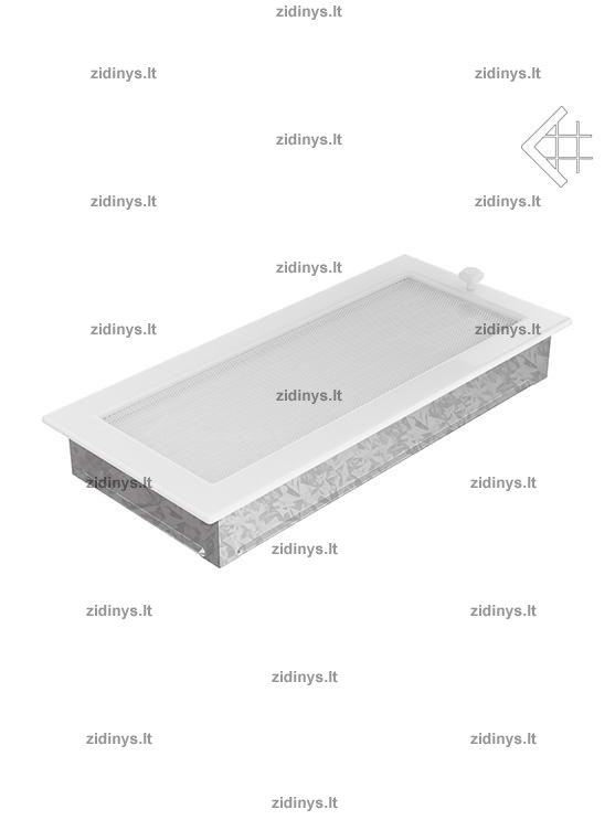 Židinio grotelės 17 x 37 baltos su žaliuze 1 Židinio grotelės 17 x 37 baltos su žaliuze 1
