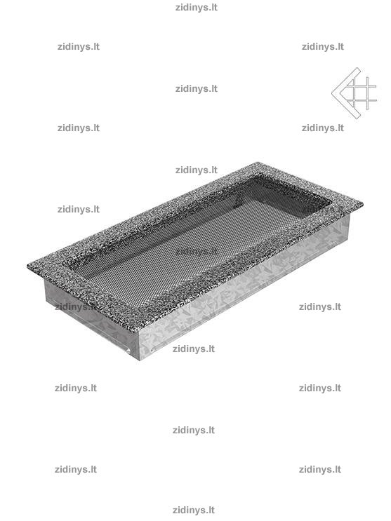 Židinio grotelės 17 x 37 juodai sidabrinė 1 Židinio grotelės 17 x 37 juodai sidabrinė 1