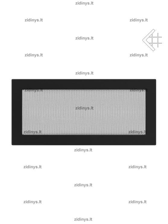 Židinio grotelės 17 x 37 juodos Židinio grotelės 17 x 37 juodos