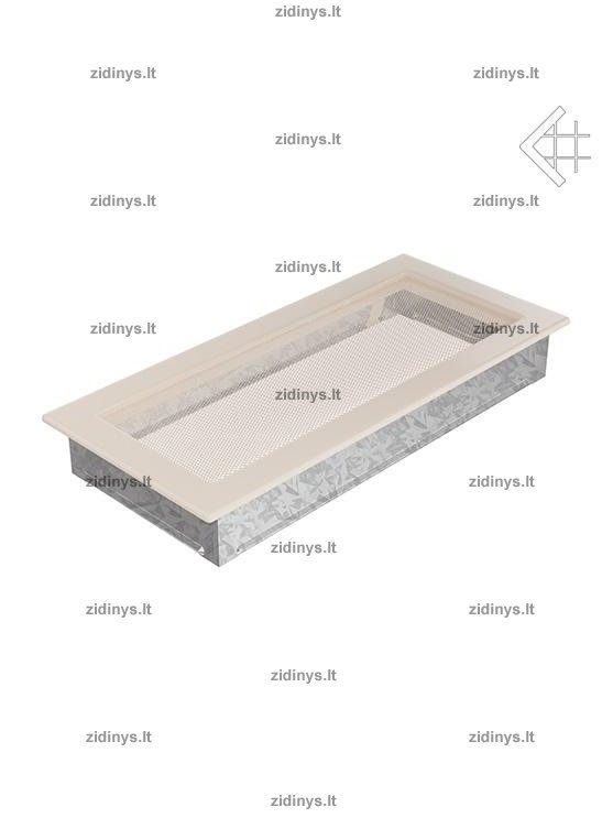 Židinio grotelės 17 x 37 kreminės 1 Židinio grotelės 17 x 37 kreminės 1