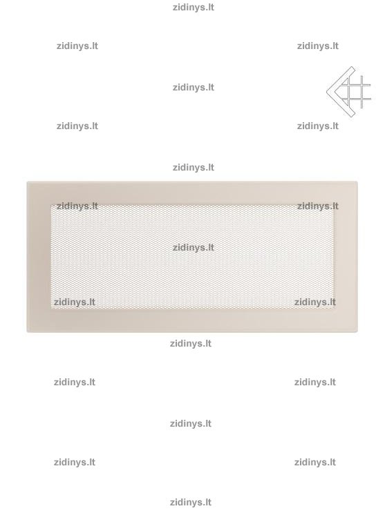 Židinio grotelės 17 x 37 kreminės Židinio grotelės 17 x 37 kreminės