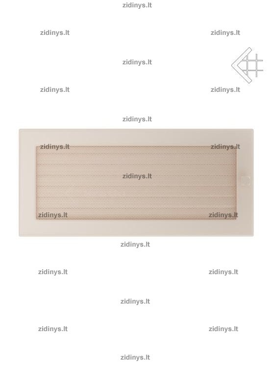 Židinio grotelės 17 x 37 kreminės su žaliuze 1 Židinio grotelės 17 x 37 kreminės su žaliuze 1