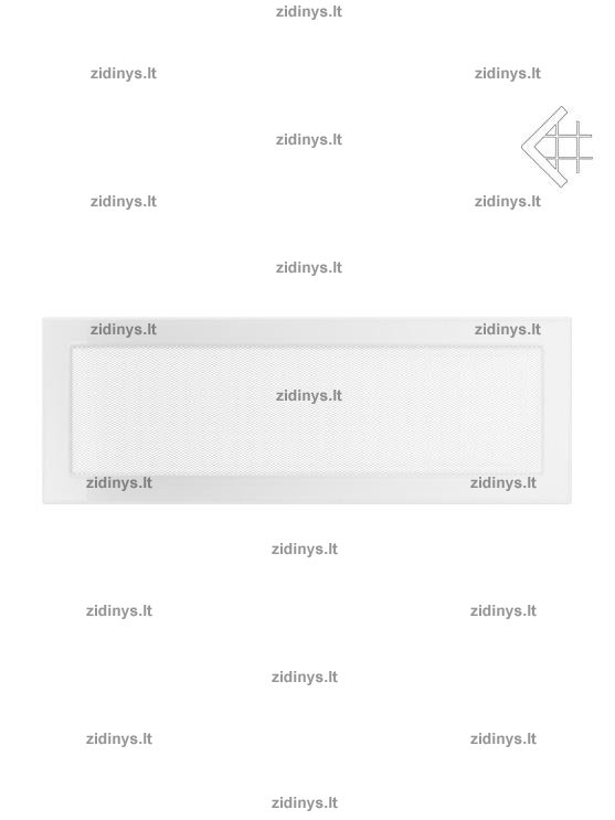 Židinio grotelės 17 x 49 baltos Židinio grotelės 17 x 49 baltos