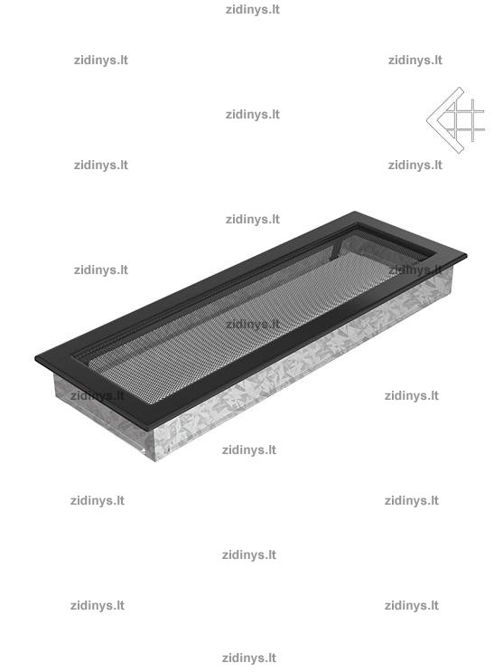 Židinio grotelės 17 x 49 juodos 1 Židinio grotelės 17 x 49 juodos 1