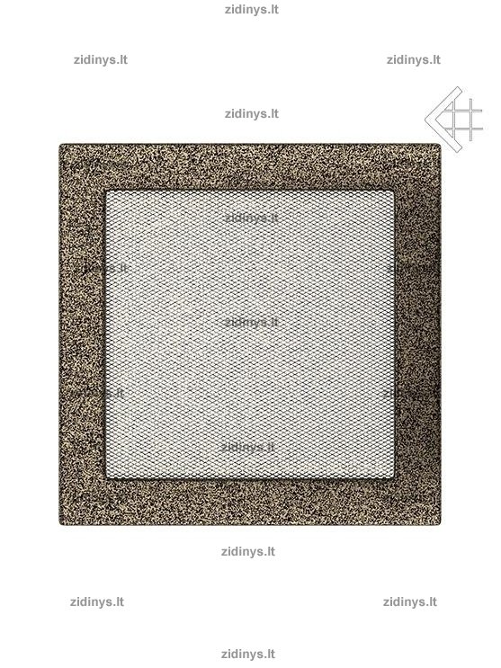 Židinio grotelės 22 x 22 juodai auksinės Židinio grotelės 22 x 22 juodai auksinės