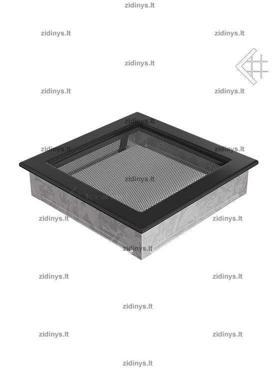 Židinio grotelės 22 x 22 juodos 1 Židinio grotelės 22 x 22 juodos 1