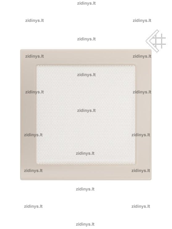Židinio grotelės 22 x 22 kreminė Židinio grotelės 22 x 22 kreminė