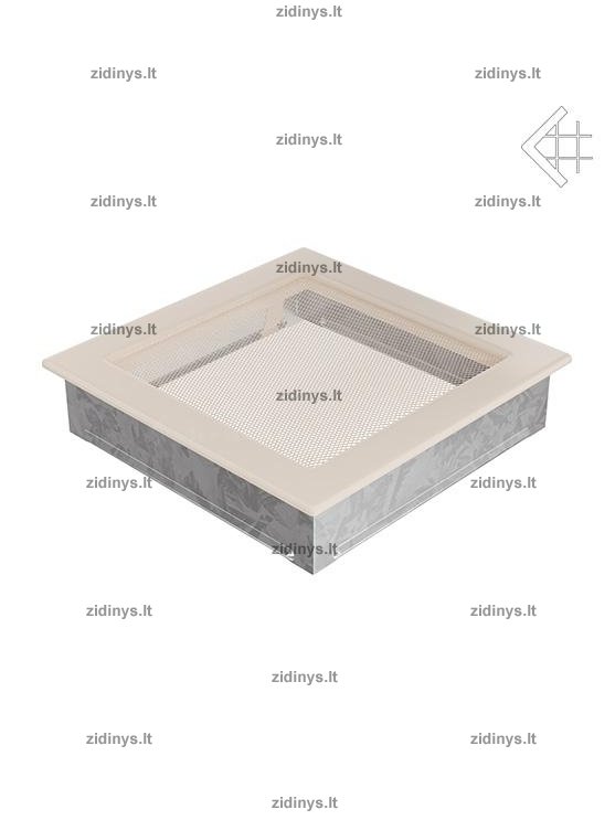 Židinio grotelės 22 x 22 kreminė 1 Židinio grotelės 22 x 22 kreminė 1
