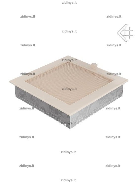 Židinio grotelės 22 x 22 kreminės su žaliuze 1 Židinio grotelės 22 x 22 kreminės su žaliuze 1