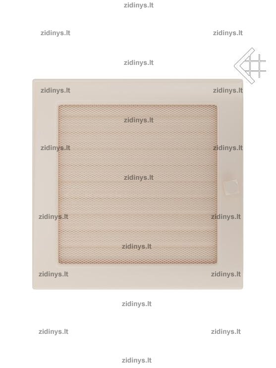 Židinio grotelės 22 x 22 kreminės su žaliuze 2 Židinio grotelės 22 x 22 kreminės su žaliuze 2