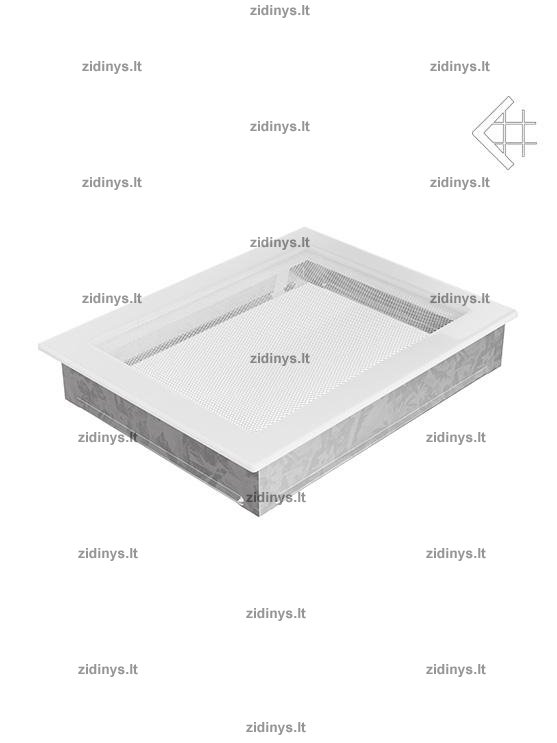 Židinio grotelės 22 x 30 baltos 1