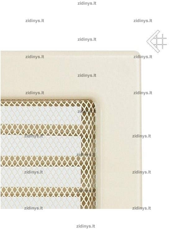 Židinio grotelės 22 x 30 kreminės su žaliuze 4 Židinio grotelės 22 x 30 kreminės su žaliuze 4