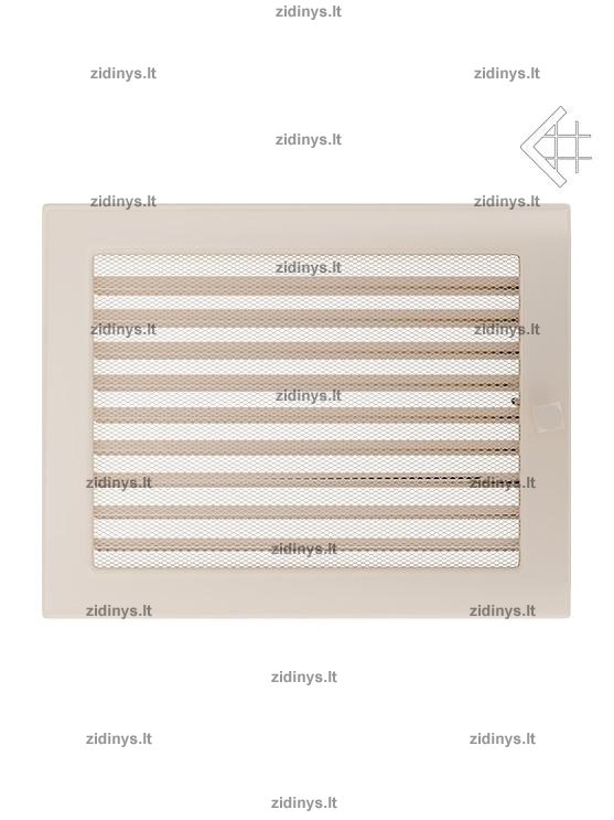 Židinio grotelės 22 x 30 kreminės su žaliuze Židinio grotelės 22 x 30 kreminės su žaliuze