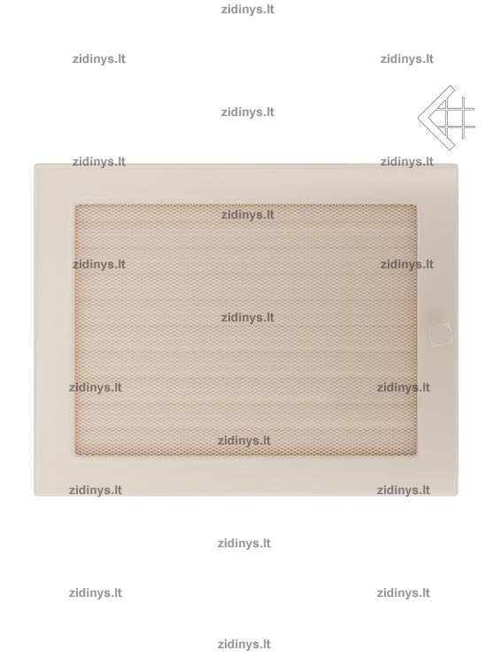 Židinio grotelės 22 x 30 kreminės su žaliuze 1 Židinio grotelės 22 x 30 kreminės su žaliuze 1