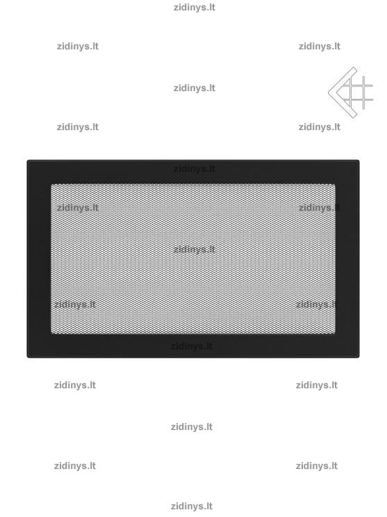 Židinio grotelės 22 x 37 juodos Židinio grotelės 22 x 37 juodos