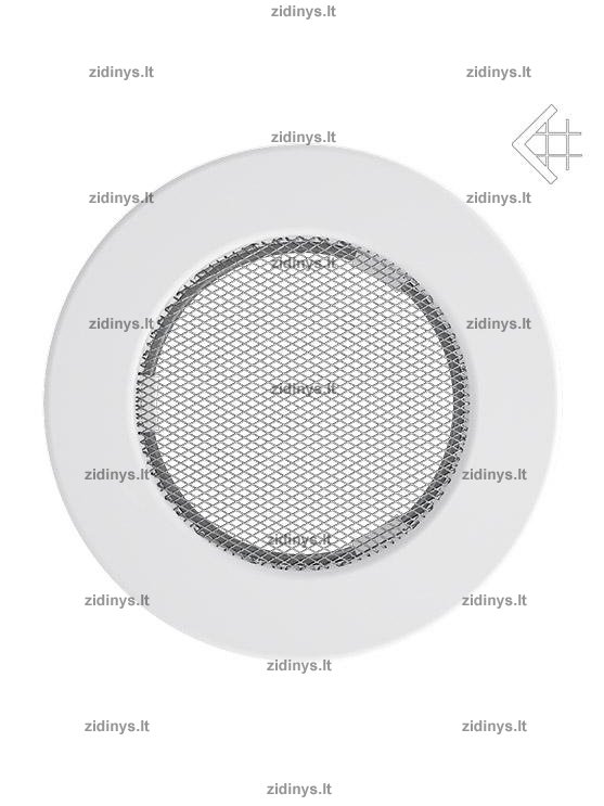 Židinio grotelės Ø125 apvalios baltos Židinio grotelės Ø125 apvalios baltos