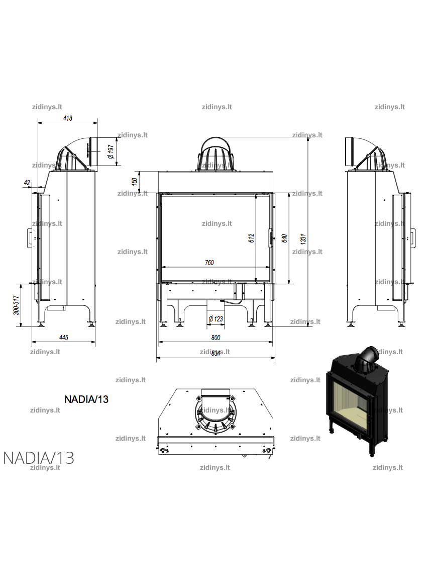 Židinys KRATKI Nadia 13 kw 4 Židinys KRATKI Nadia 13 kw 4